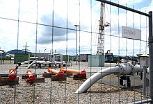 Blick auf Leitungsrohre in der Gasspeicherstation Haidach in Salzburg. - Barbara Gindl/APA/dpa