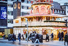 Blockaden Jahnplatz Bielefeld Weihnachtsmarkt - Archivfoto: Mike-Dennis Müller