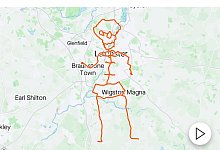 «Gruselige» Strecke zu Halloween: Britin radelt Skelett-Form - Rebecca Laurel/PA Media/dpa