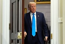 US-Präsident Trump - Mark Schiefelbein/AP/dpa