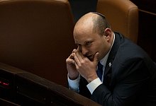 Der israelische Ministerpr&auml;sident Naftali Bennett in der Knesset. - Maya Alleruzzo/AP/dpa