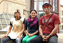 Werben f&uuml;r den Schutz des Regenwalds - FOTO: NATALIE GOTTWALD