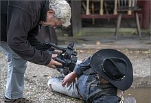 Peter Schanz geht ganz nah dran. Wie bei den Italo-Western setzt er auf Nahaufnahmen beim ersten Hochstift-Western. - Dave Lubek