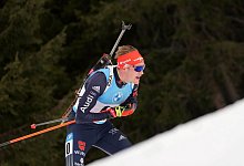 Beim Biathlon-Weltcup im estnischen Otep&auml;&auml; lief Benedikt Doll aus Deutschland auf Podestplatz drei. - Matthias Schrader/AP/dpa