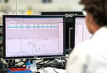 Vor dem Bildschirm - Foto: Guido Kirchner