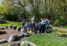 Natur- und Bauernhof-Kindergarten in Giebelstadt - Daniel Karmann/dpa