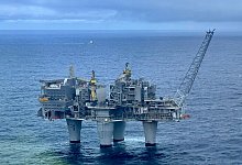 Norwegische Gasf&ouml;rderplattform - Steffen Trumpf/dpa