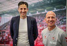 Christian Keller (l) und Gerhard Struber - Christoph Reichwein/dpa