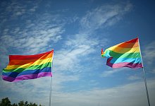 Regenbogenflagge - Jens B&uuml;ttner/dpa