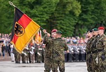 Indienststellung der Bundeswehr-Brigade in Litauen - Michael Kappeler/dpa