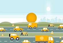 Volle Autobahn - dpa-infografik GmbH/dpa-tmn