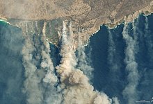 Buschbr&auml;nden auf K&auml;nguru-Insel - Foto: Nasa Earth/ZUMA Wire/dpa