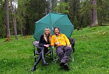 Heidi Klum und Sebastian Str&ouml;bel - Nicole Giesa/ZDF/dpa