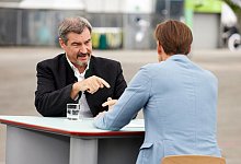 ZDF-Sommerinterview mit dem CSU-Vorsitzenden Söder - Sebastian Arlt/ZDF/dpa