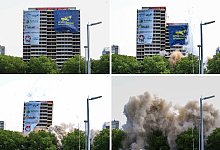 Sprengung «Weißer Riese» in Hochhaus-Viertel Hochheide - Christoph Reichwein/dpa