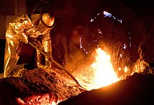 Warnstreiks bei den Stahlkochern - 1 - picture alliance/dpa