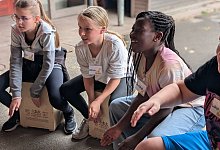Cajon-Workshop an der Grundschule Kirchheide - 1 - Annika Langhagel