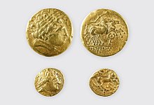 Hobby-Sucher finden mehr als 2000 Jahre alte M&uuml;nzen - -/Arch&auml;ologie Baselland/dpa