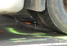 Fahrrad von Lkw erfasst - Vincent Kempf/dpa