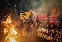 Nahostkonflikt - Proteste in Tel Aviv - Ilia Yefimovich/dpa