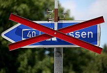 A 40 bei Duisburg am Wochenende gesperrt - Oliver Berg/dpa