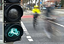 Fahrradampel - Niklas Treppner/dpa