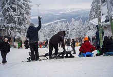Wintersport auf der Wasserkuppe - Hessens h&ouml;chster Berg - Andreas Arnold/dpa