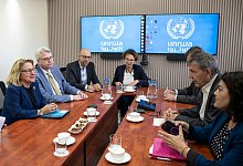 Svenja Schulze in Amman - Hannes P. Albert/dpa