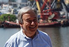 UN-Generalsekretär Antonio Guterres überprüft das Getreide-Abkommen. Archivbild - Kostiantyn Liberov/AP/dpa