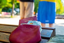 Geldbörse im Park - Bernd Diekjobst/dpa-tmn