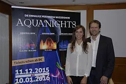 Bereit f&uuml;r die Show: Jasmin Voigt, PR-Abteilung, mit Gesch&auml;ftsf&uuml;hrer Christian Schneider. - &copy; Alexandra Schaller