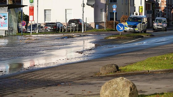 Wasserrohrbruch an der Pagenhelle
