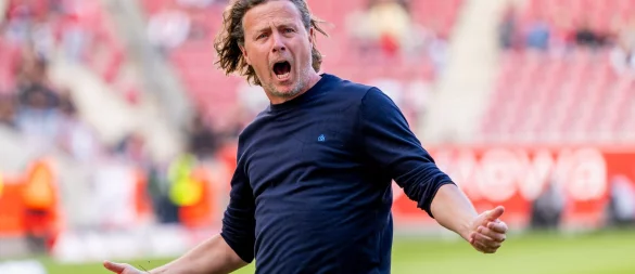 Der FSV Mainz 05 um Trainer Bo Henriksen trifft in den Playoffs der Conference League auf Rosenborg Trondheim aus Norwegen oder den schwedischen Club Hammarby IF. - © Torsten Silz/dpa
