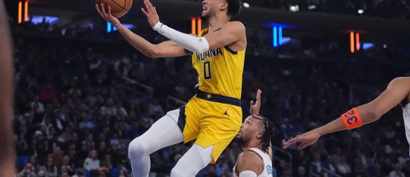 Tyrese Haliburton erzwang mit den Pacers erst die Verlängerung und holte dann einen unerwarteten Auswärtssieg. - © Frank Franklin II/AP/dpa