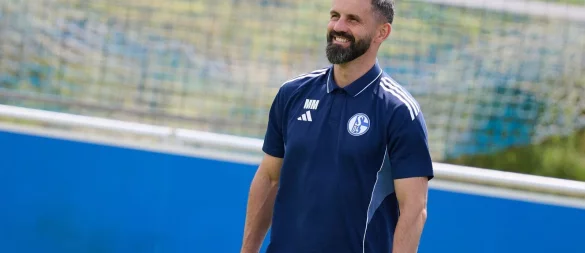 Trainer Miron Muslic kam vom englischen Zweitliga-Absteiger Plymouth. - © Bernd Thissen/dpa