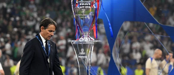 Trainer Simone Inzaghi verlor mit Inter das zweite Champions-League-Finale in drei Jahren. - © Robert Michael/dpa
