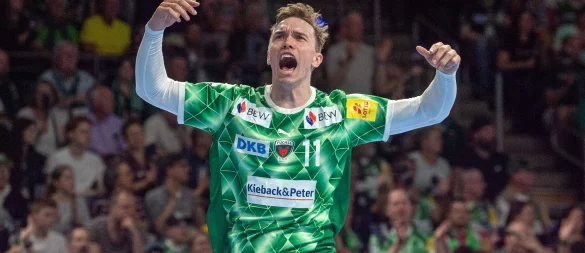 Heiß auf das Topspiel: Füchse-Profi Lasse Andersson. - © Sebastian Räppold/Sportfoto Matthias Koch/dpa