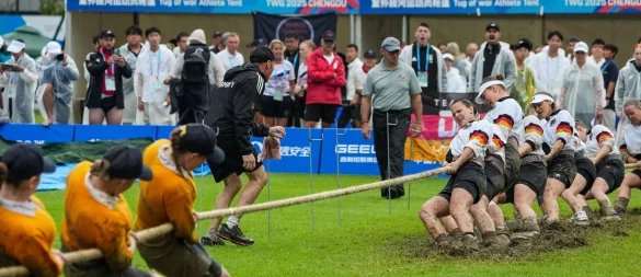 Tauziehen gehört bei den World Games zum Wettkampfprogramm. - © Li Bo/XinHua/dpa