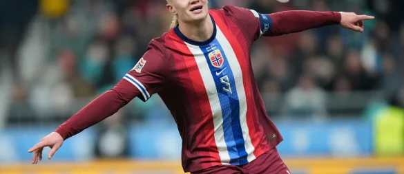 Bislang stand nur «Haaland» auf dem Trikot des Stürmers. (Archivbild) - © Darko Bandic/AP/dpa