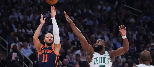 Jalen Brunson führte die Knicks zum dritten Sieg gegen die Celtics. - © Frank Franklin II/AP/dpa