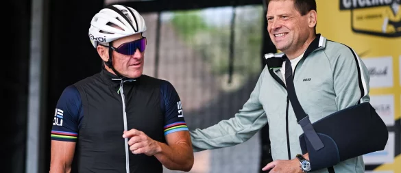 Einst Rivalen, jetzt Freunde: Lance Armstrong (l) und Jan Ullrich. - © Silas Schüller/dpa