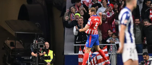 Atléticos Alexander Sörloth hat allen Grund zum Jubeln. - © Oscar Manuel Sanchez/ZUMA Press Wire/dpa