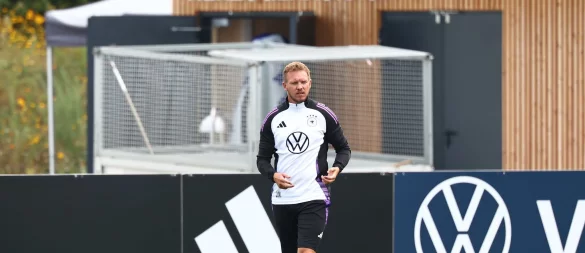 Im Homeground von DFB-Partner Adidas in Herzogenaurach wohnt und trainiert Bundestrainer Julian Nagelsmann wieder mit der Nationalmannschaft. - © Daniel Karmann/dpa