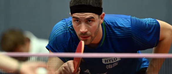 Im WM-Achtelfinale: Der deutsche Tischtennis-Profi Patrick Franziska. - © Federico Gambarini/dpa