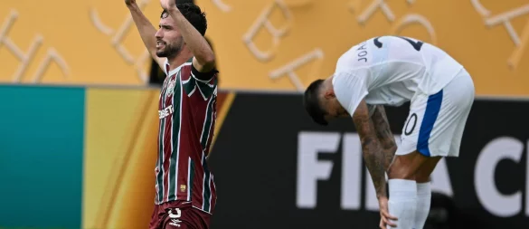 Matheus Martinelli von Fluminense jubelt nach seinem Tor gegen Al-Hilal. - © Phelan M. Ebenhack/FR121174 AP/AP/dpa