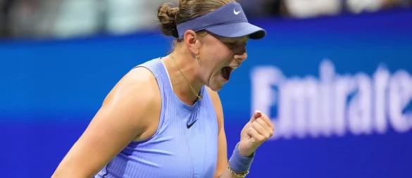 Amanda Anisimova hat nach der Klatsche vom Wimbledon-Finale wieder die Chance auf ihren ersten Grand-Slam-Titel. - © Kirsty Wigglesworth/AP/dpa