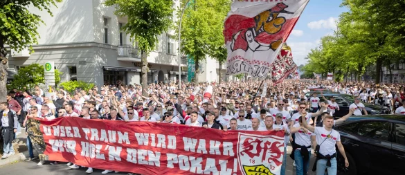 Der VfB Stuttgart will sich mit dem Pokalsieg einen Traum erfüllen. - © Christoph Soeder/dpa
