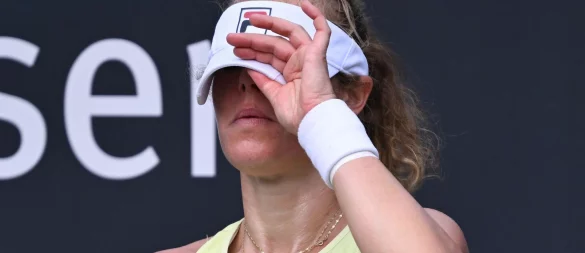 Für Laura Siegemund war nach einer verrückten Anreise aus Nottingham in Bad Homburg in Runde eins Schluss. - © Arne Dedert/dpa