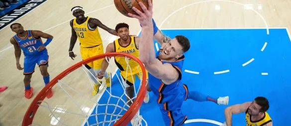 Isaiah Hartenstein und die Oklahoma City Thunder flogen am Ende zum Titel. - © Kyle Terada/Pool IMAGN Images/AP/dpa