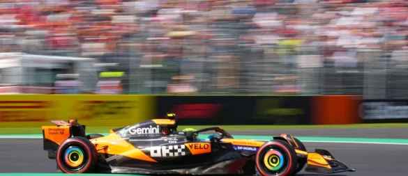 Nach seinem Defekt am McLaren in Zandvoort ist Norris voll in Fahrt. - © Antonio Calanni/AP/dpa